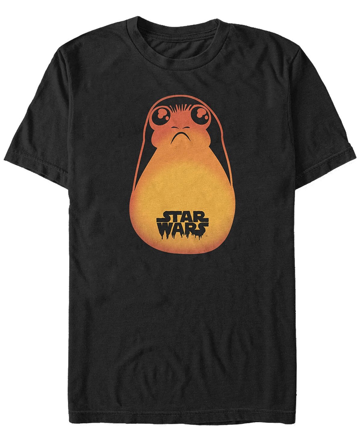 

Звездные войны мужская футболка с коротким рукавом на хэллоуин light up porg Fifth Sun, черный