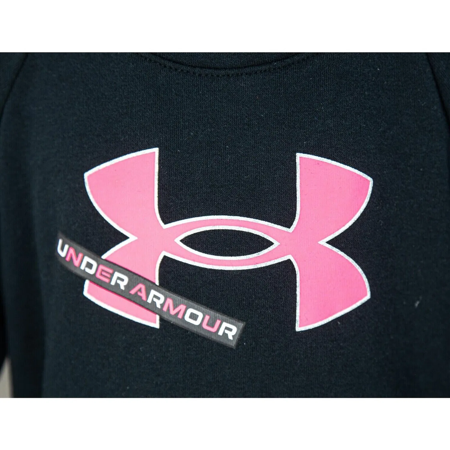 Детское худи Under Armour Rival Fleece Logo, Schwarz — фото 4