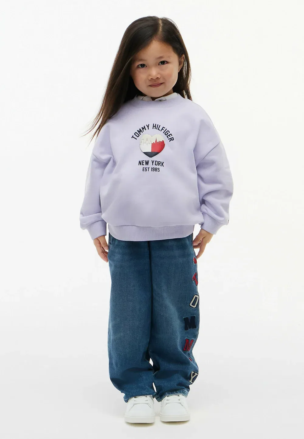 Толстовка с круглым вырезом Terry унисекс - толстовка Tommy Hilfiger, Lavender Ice — фото 4