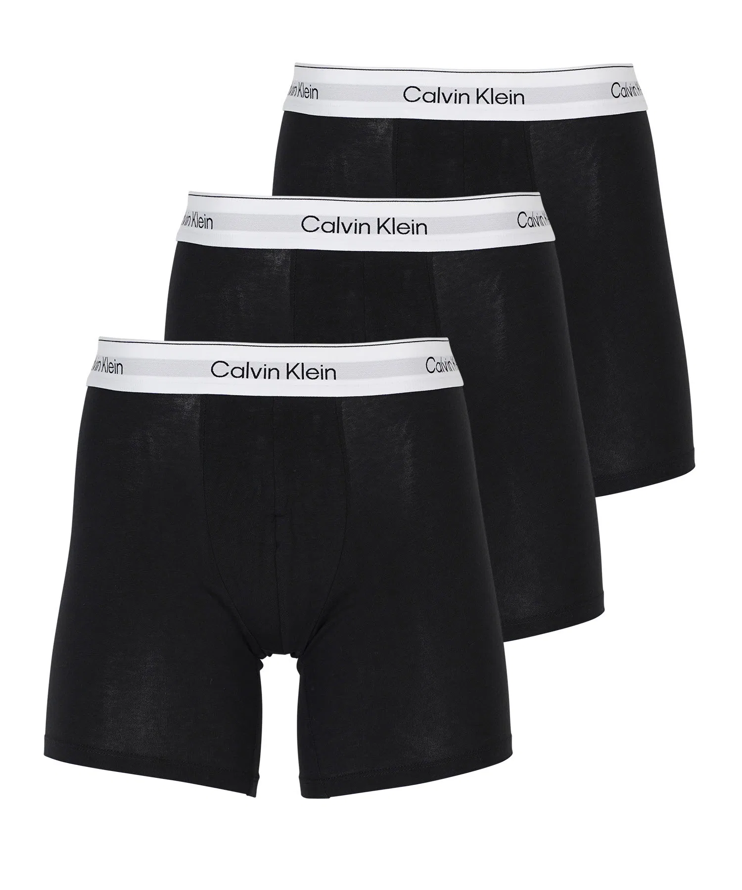 Мужские длинные боксерские трусы Calvin Klein ICON из эластичного хлопка (комплект из 3 штук)