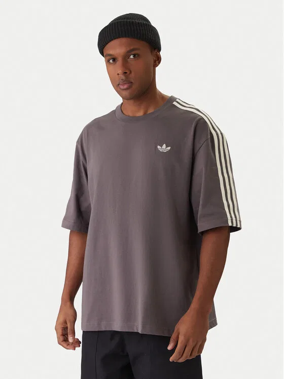Футболка oversize adicolor 3-Stripes Adidas, серый