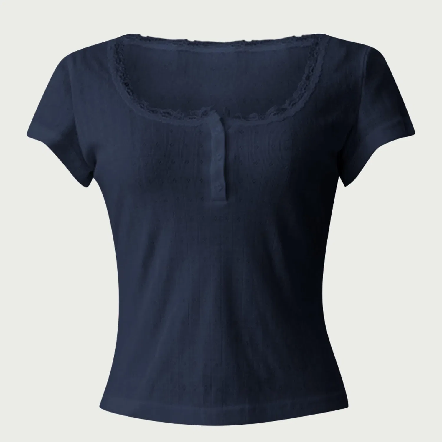 Женская футболка с v-образным вырезом Y2k Women T Shirt, Z02-navy — фото 3