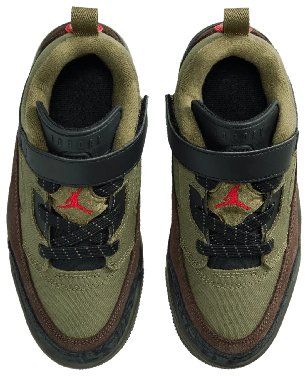 Кроссовки для мальчиков Spizike Low Jordan, цвет University Red/Black/Medium Olive — фото 4
