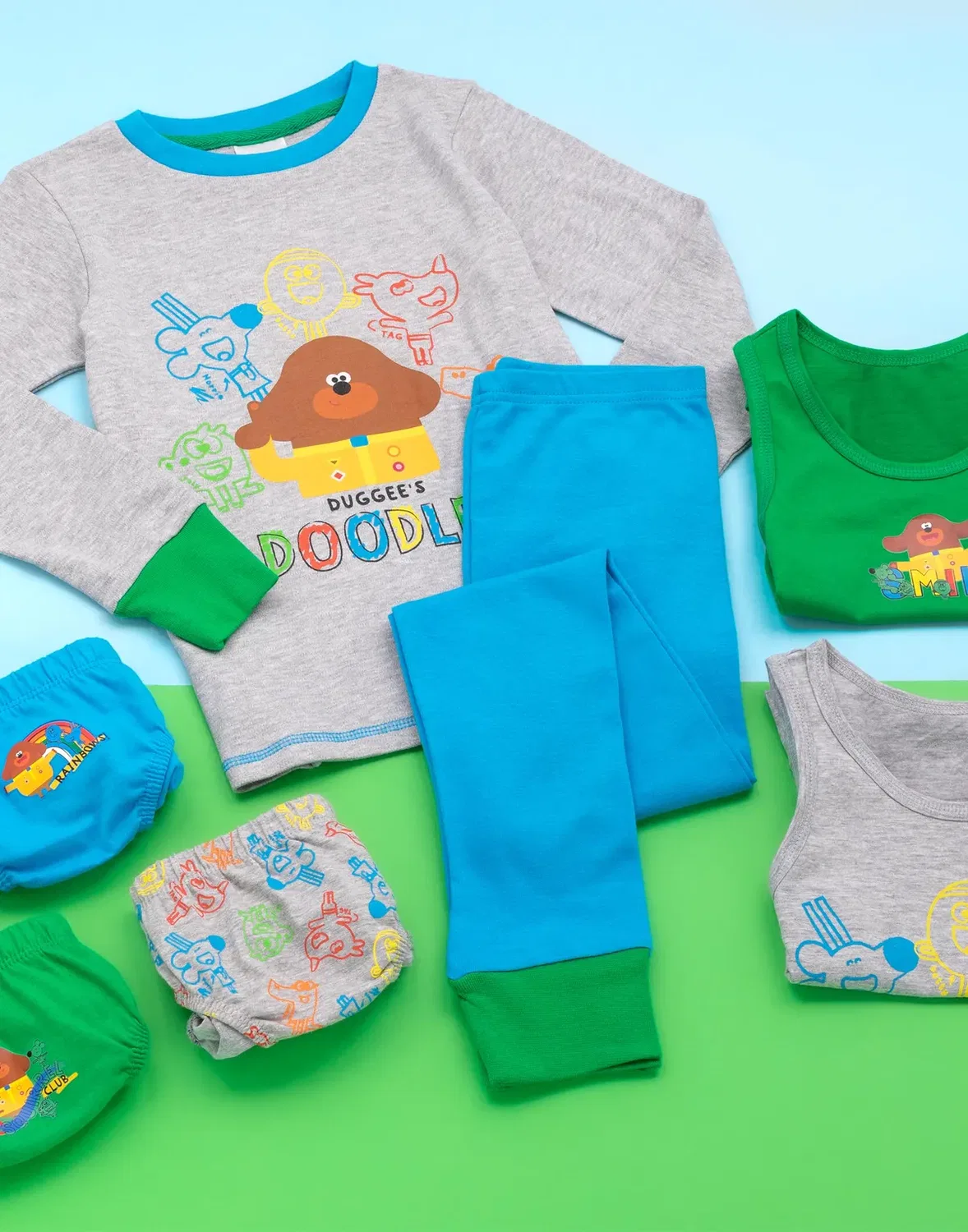 Детский пижамный комплект с длинным рукавом и длинными штанинами Hey Duggee, Multi — фото 2