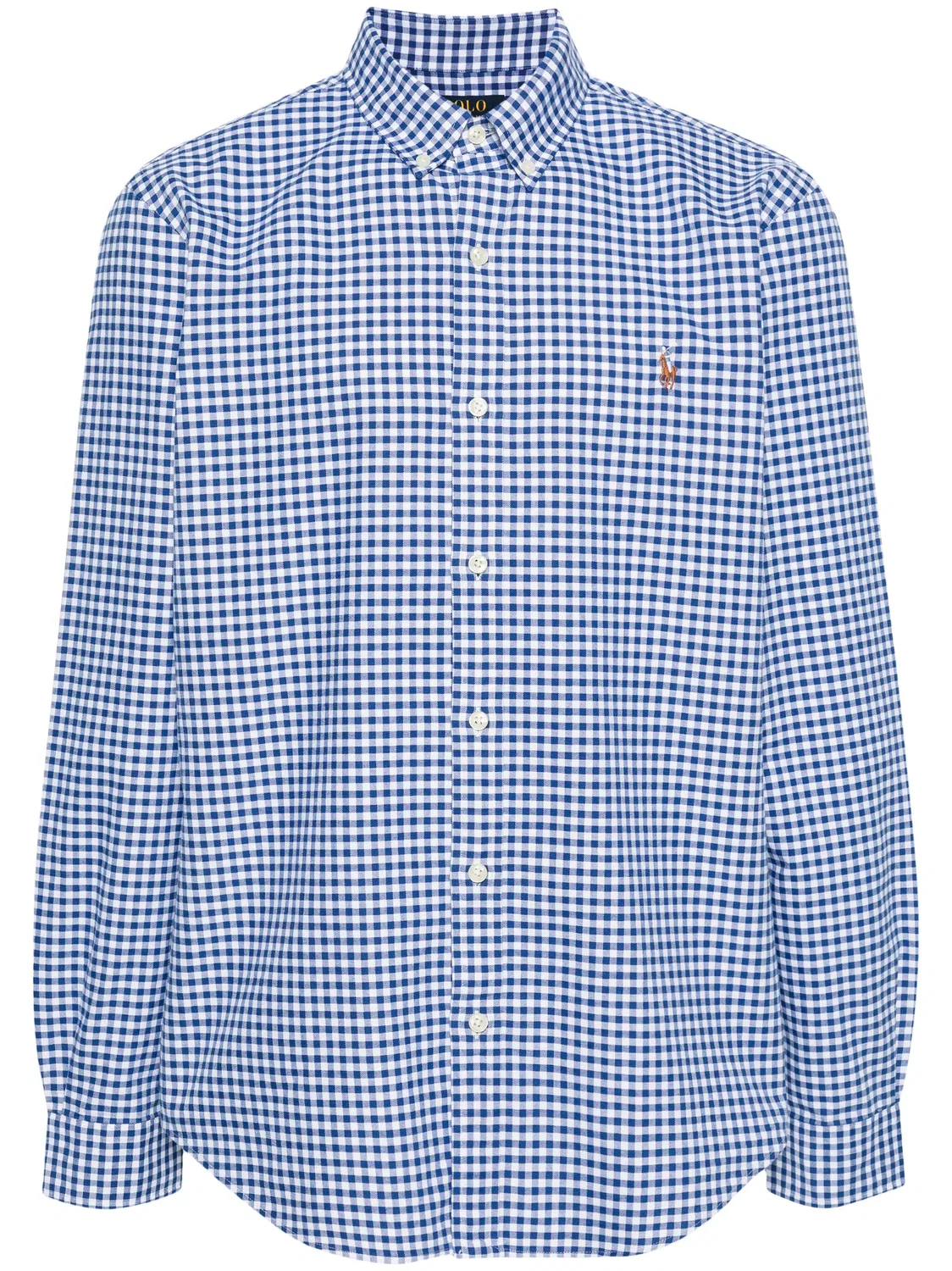 Рубашка в клетку с вышивкой Polo Pony Polo Ralph Lauren, синий