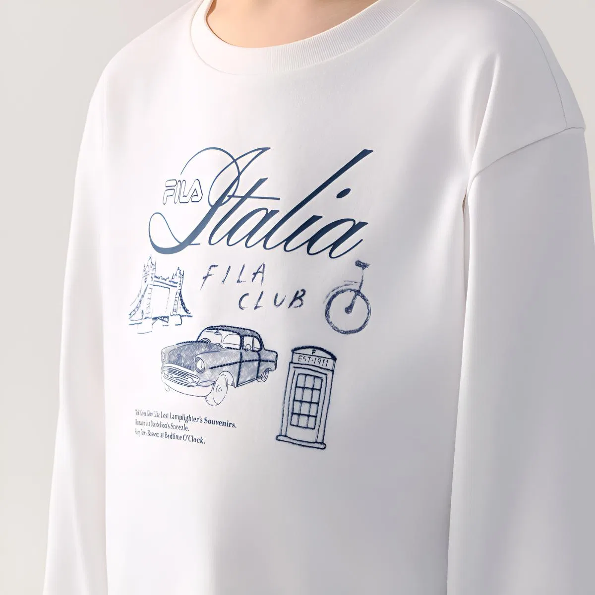 Детская футболка с круглым вырезом, стандартный крой, T Shirts Crew Neck Thin Stretch, FILA KIDS — фото 3
