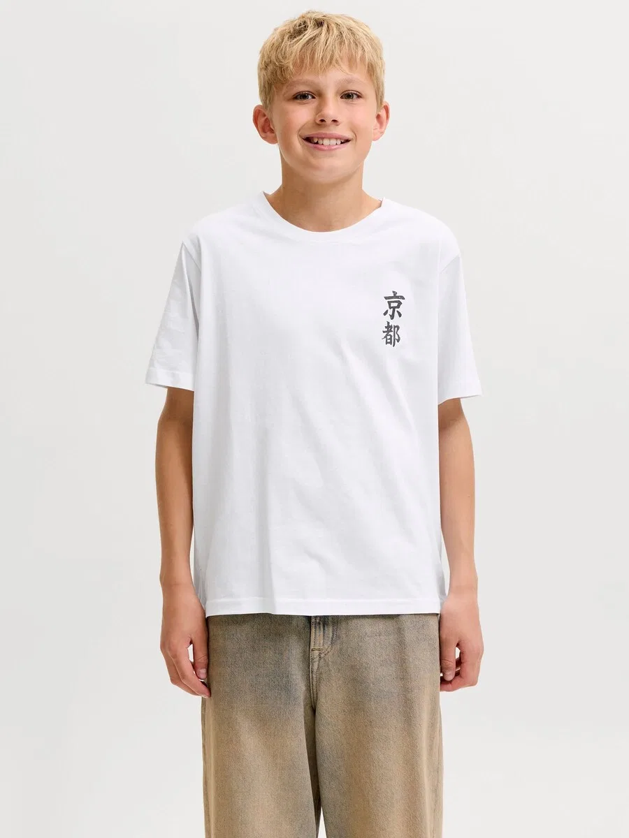 Детская рубашка белого цвета Jack & Jones Junior — фото 4