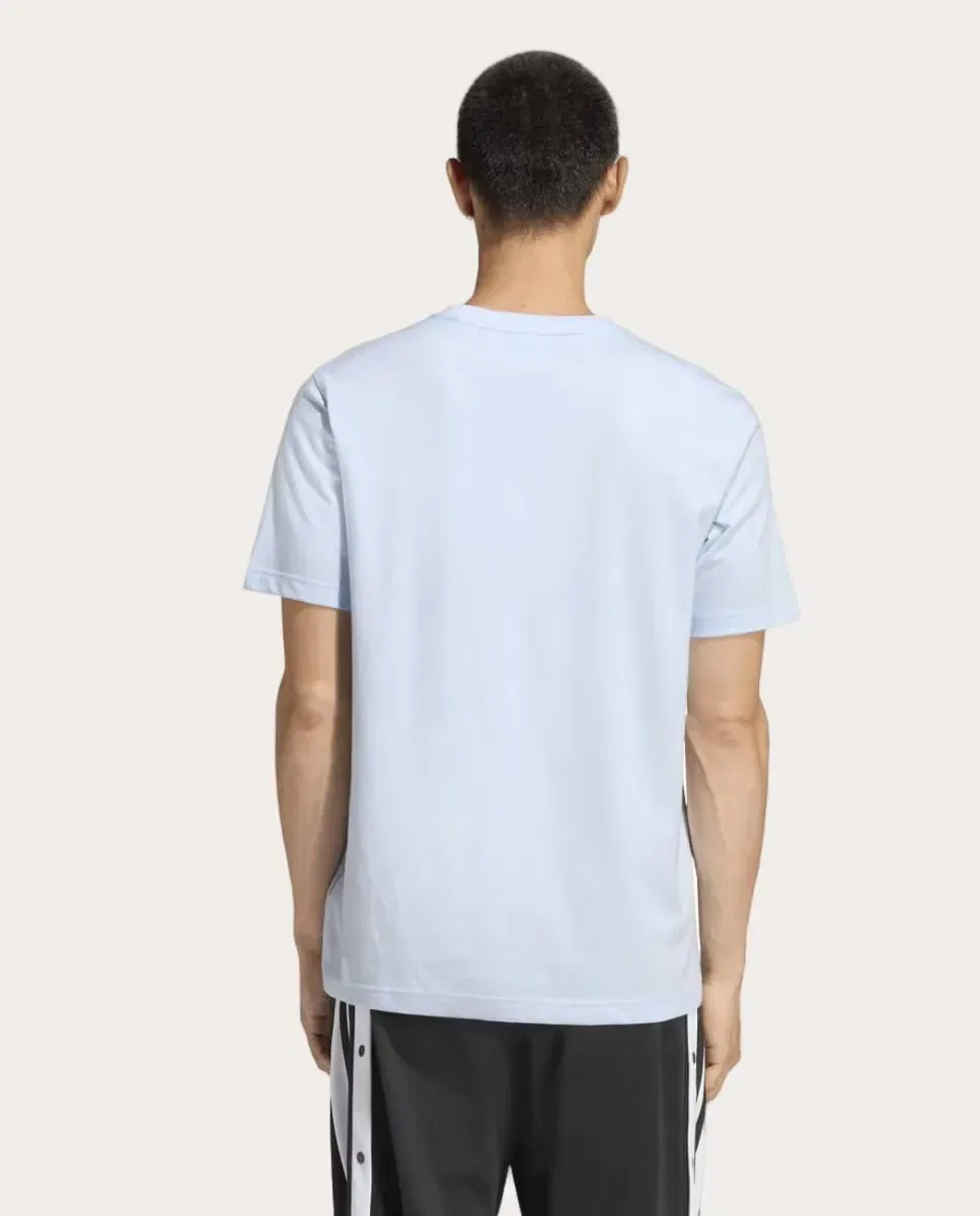 Мужская футболка с принтом Trefoil Essentials adidas, Azul — фото 2