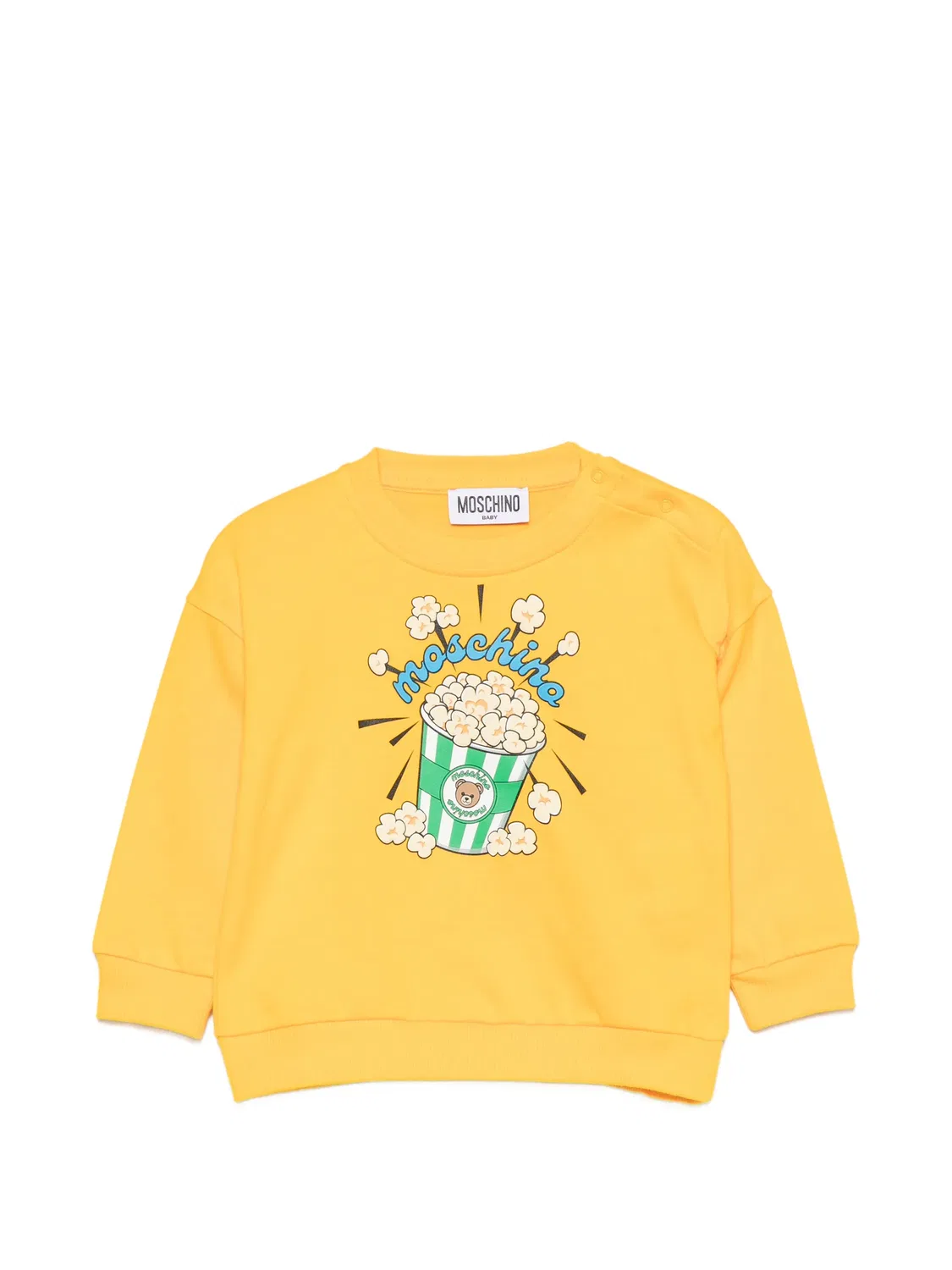 Толстовка с принтом Moschino Kids, желтый