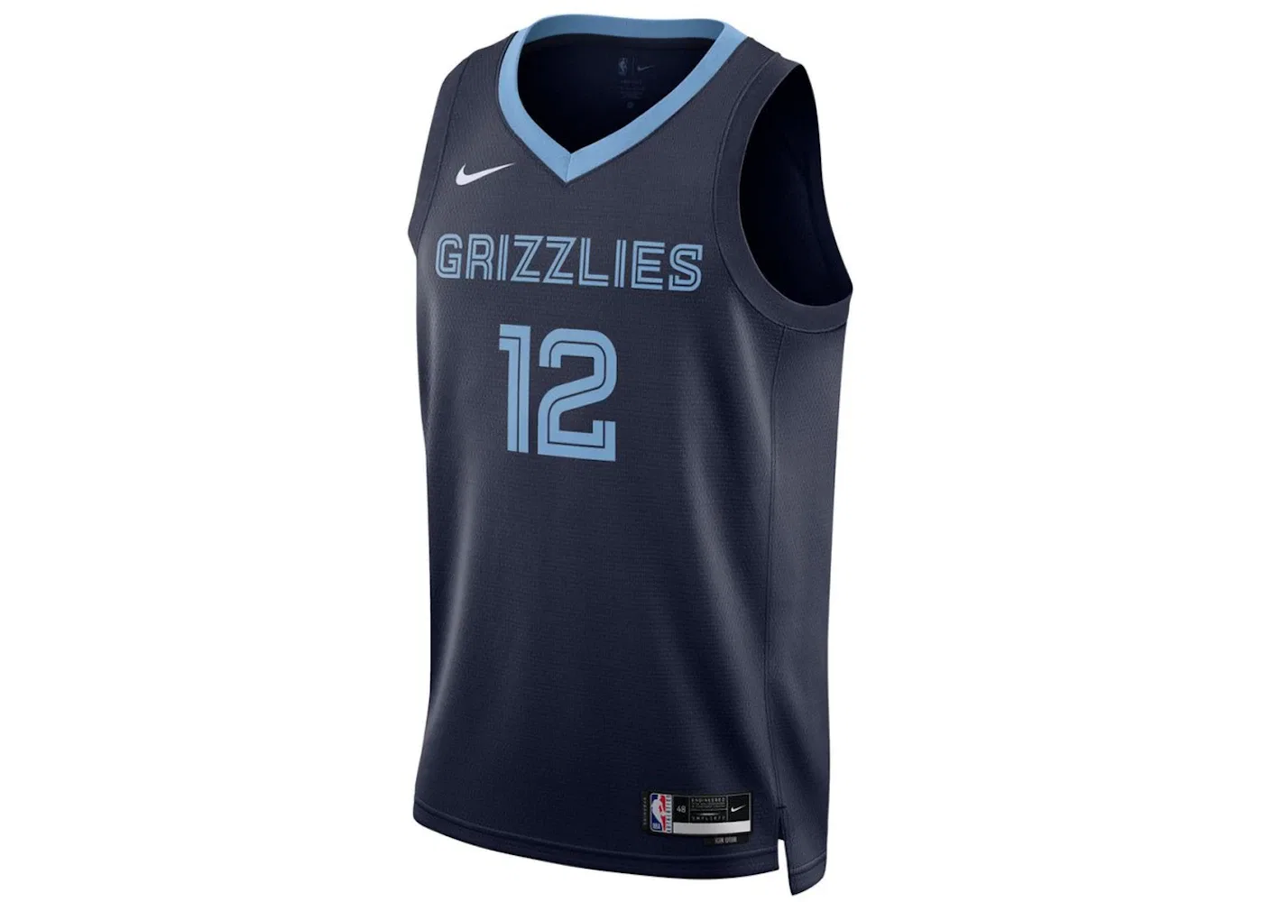 Мужская баскетбольная джерси Nike NBA Memphis Grizzlies Ja Morant Icon Edition Dri-FIT Swingman, Dark Blue/Light Blue