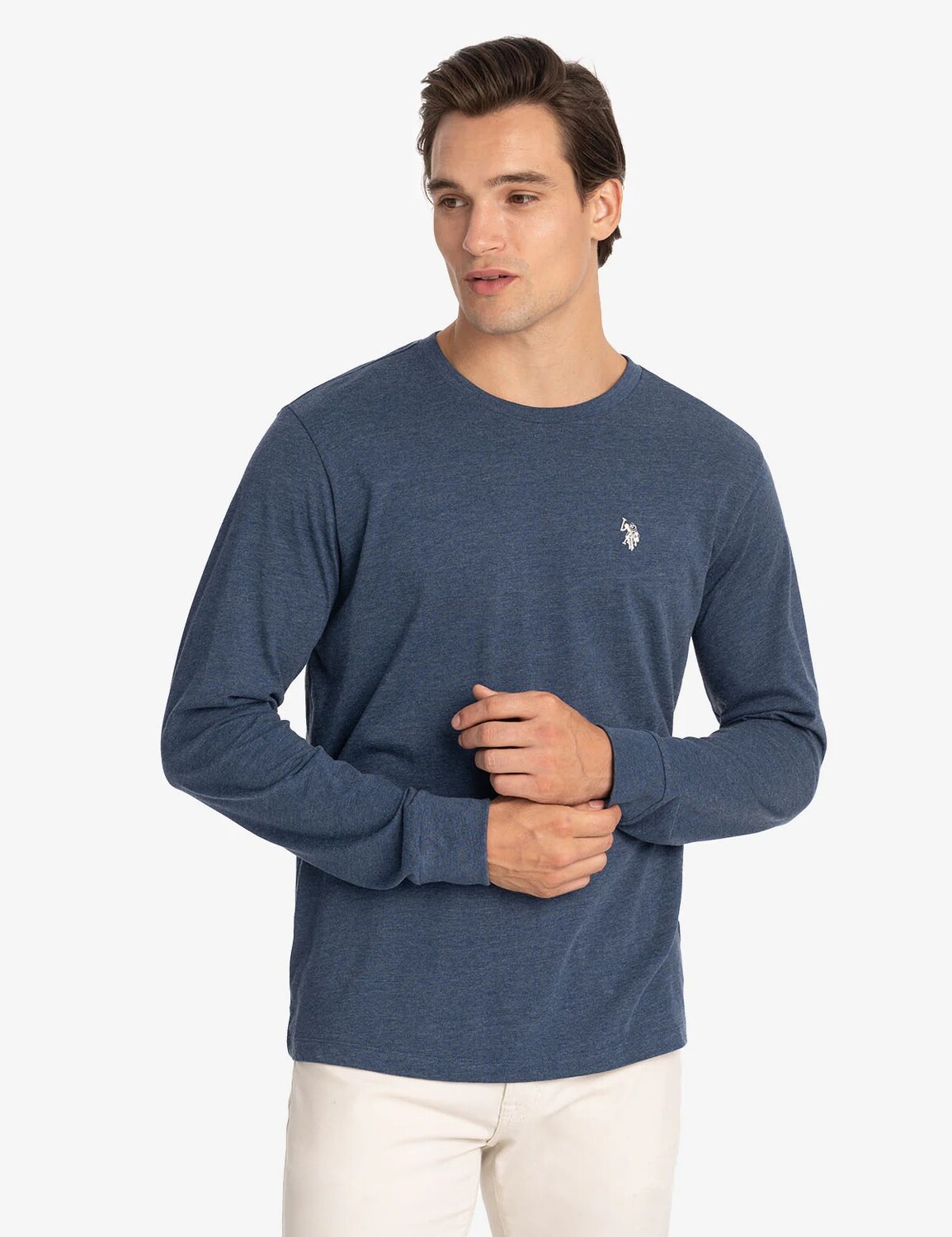 

Лонгслив U.S. Polo Assn. Solid, синий