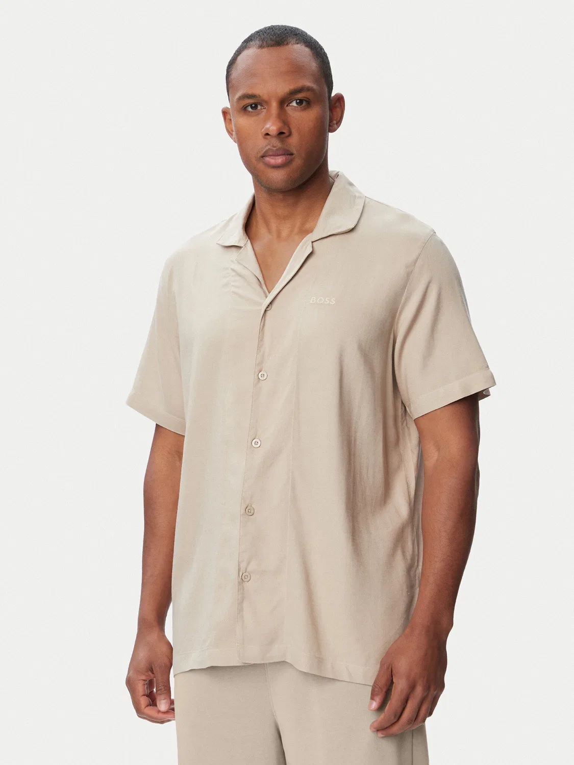 Мужская рубашка стандартного кроя Fresh Shirt Boss, светло-бежевый