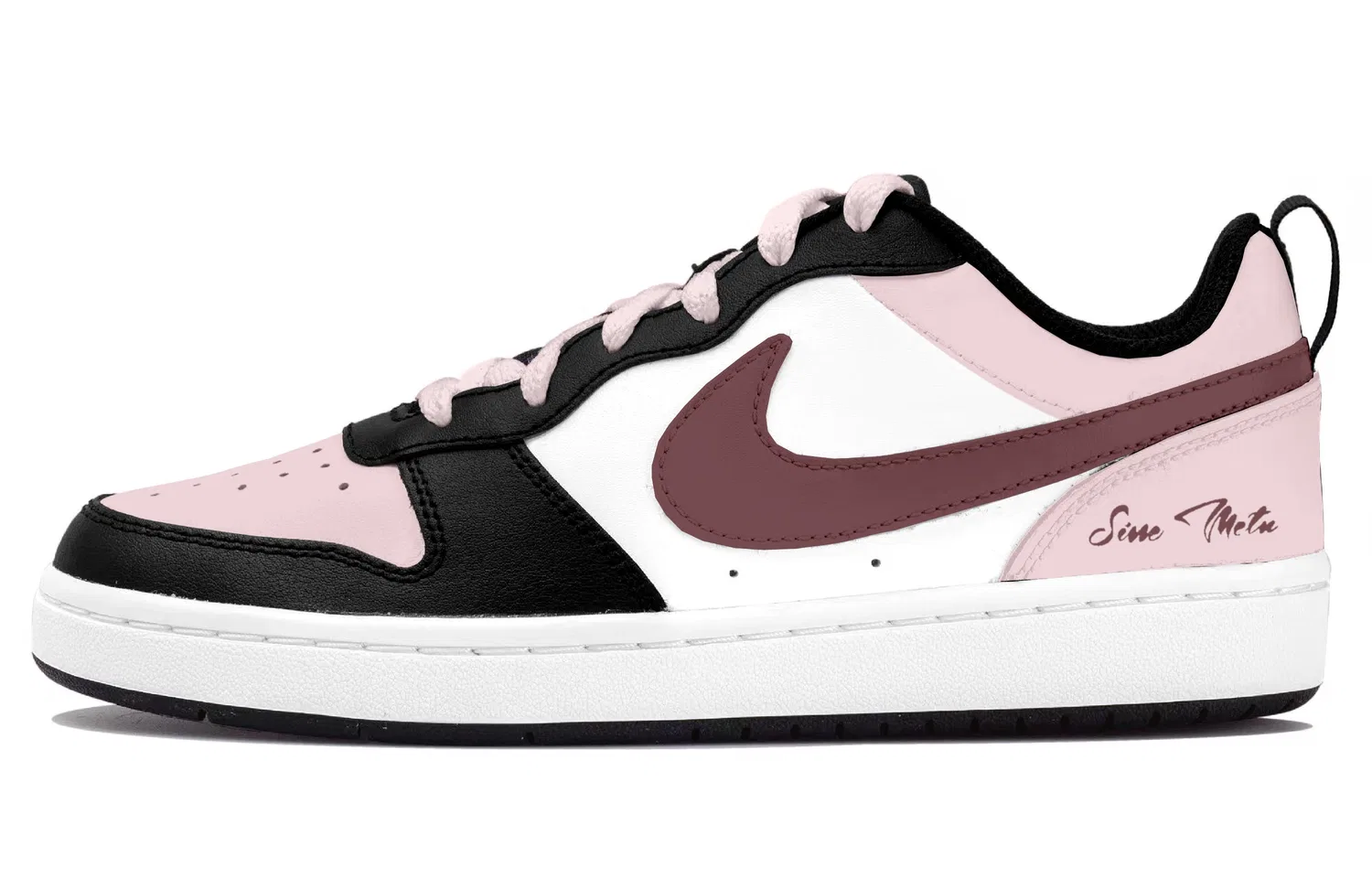 Детские кроссовки для скейтбординга White Black Pink Nike — фото 3