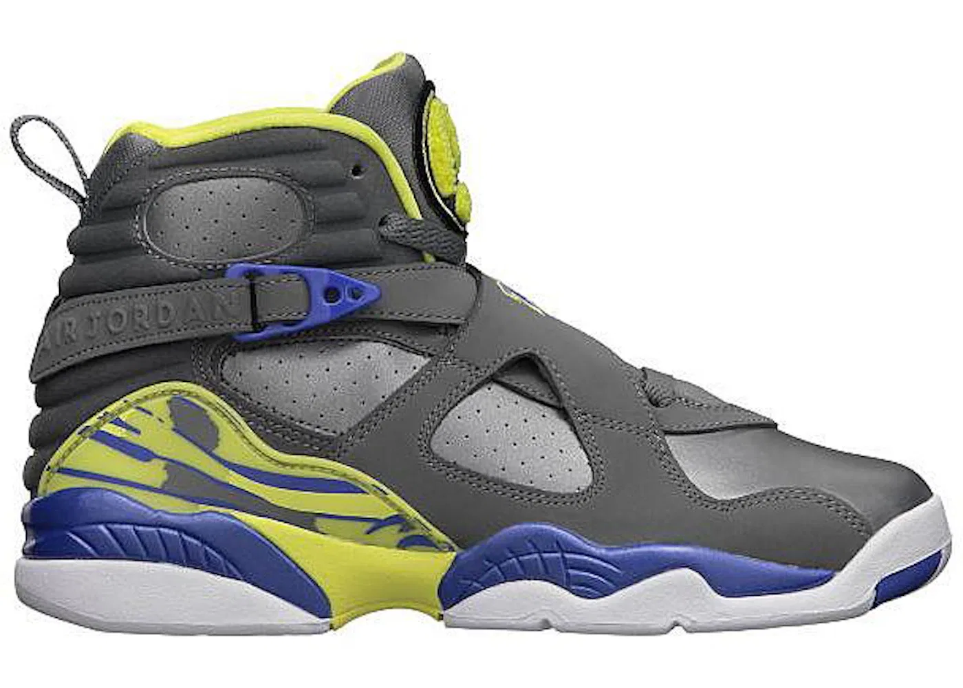 Детские кроссовки Lifestyle Cool Grey/Vlt Frc-Electrc Yllw Jordan 8 Retro Retro Laney, Cool Grey/Vlt Frc-Electrc Yllw