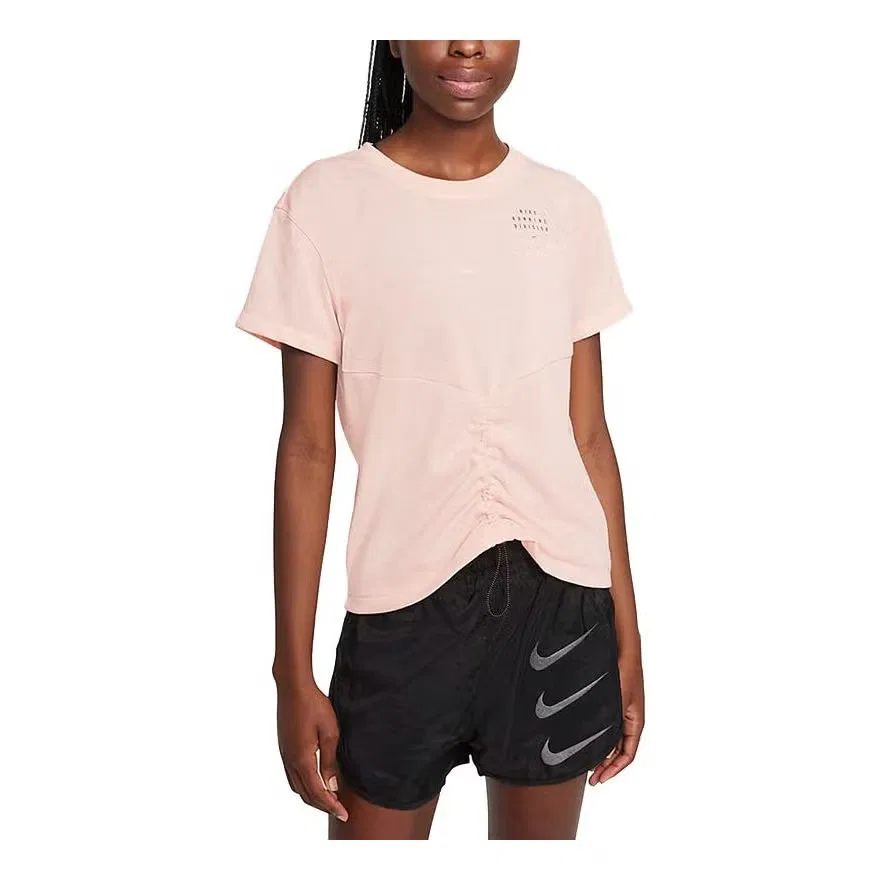 Футболка с принтом на спине Run Division Nike, оранжевая