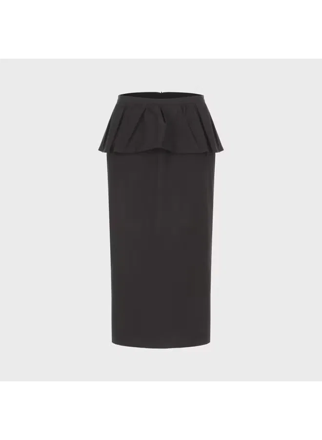 Юбка миди с мягкой эстетикой Zara, черный — фото 2