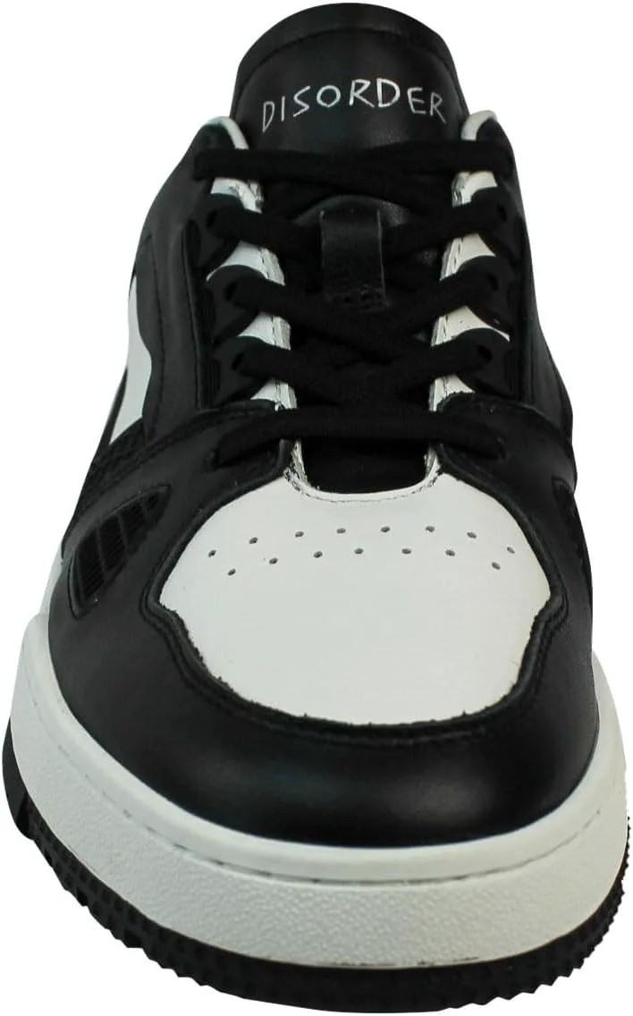 

Мужские модные кроссовки из натуральной кожи черно-белые на шнуровке AZAR MAN, черный