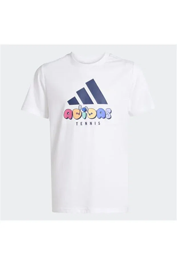Детская футболка с принтом для девочек Adidas, White