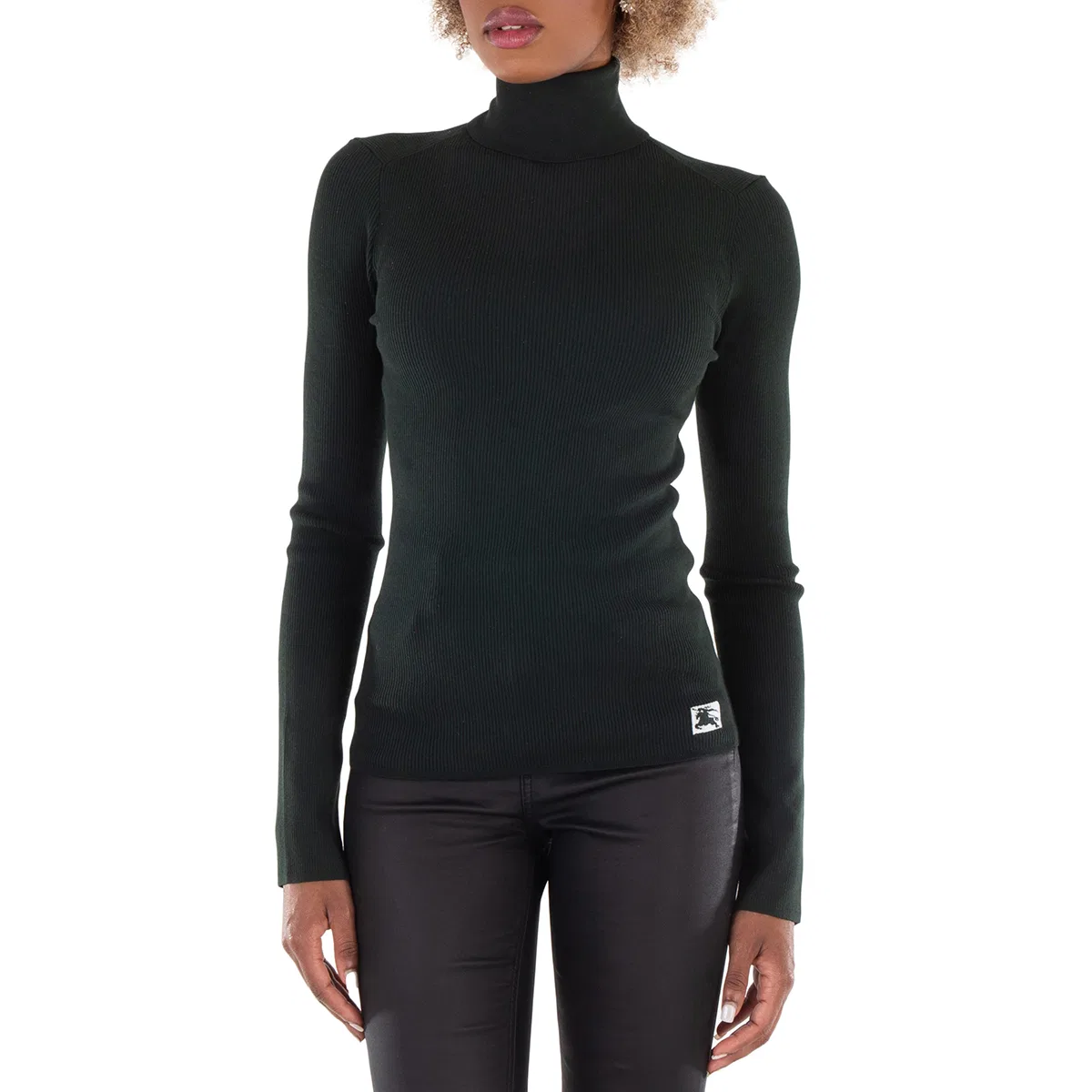 Женский джемпер из шерсти с длинным рукавом Long Sleeve Equestrian Knight Wool Jumper Burberry, Blue