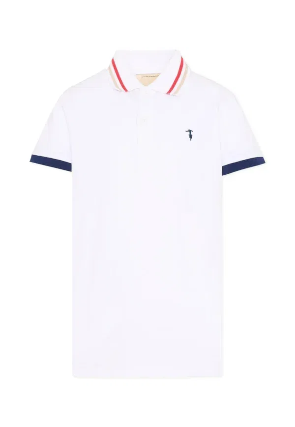 Футболка поло хлопковая Polo Tru Trussardi Junior, белый