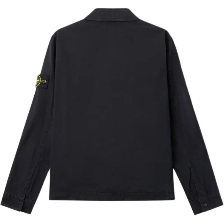 Мужская рубашка-куртка с молнией и карманами STONE ISLAND, Marine Blue — фото 3