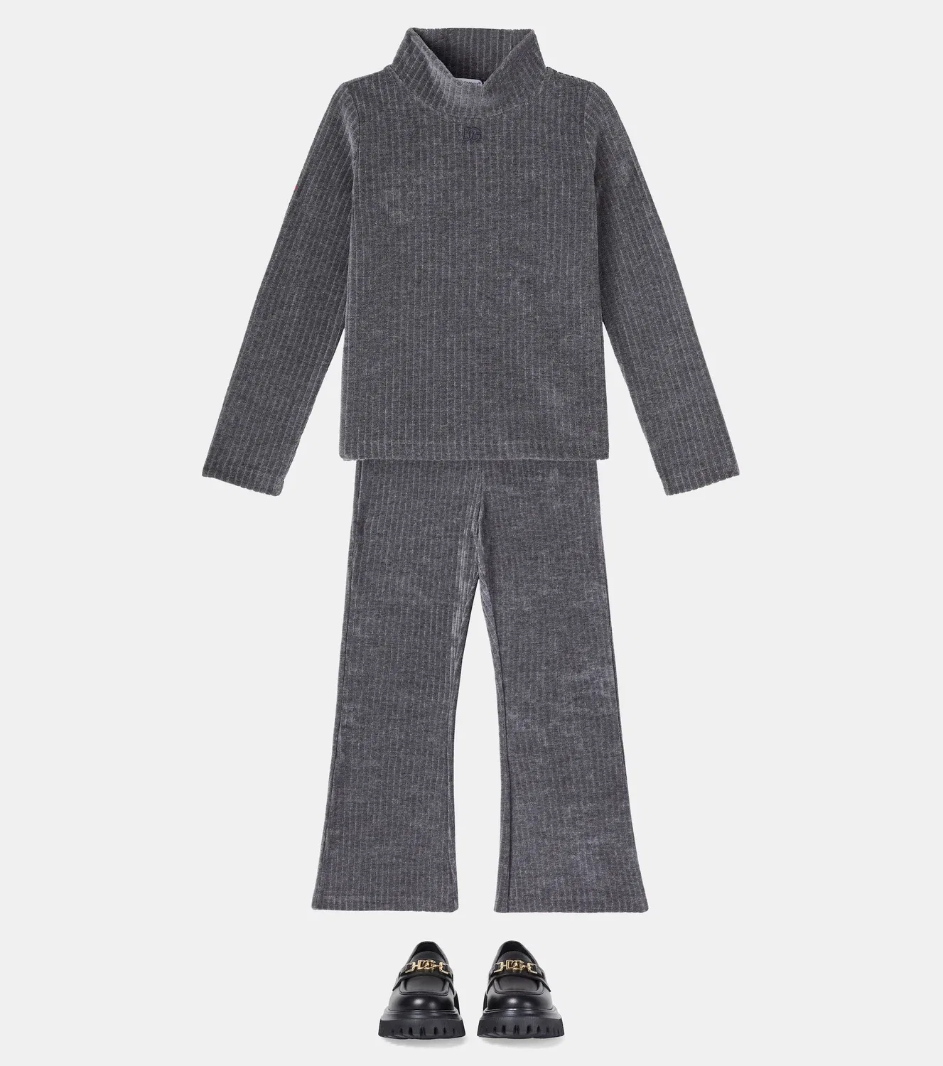 Вельветовые брюки Dolce&Gabbana Kids, серый — фото 2
