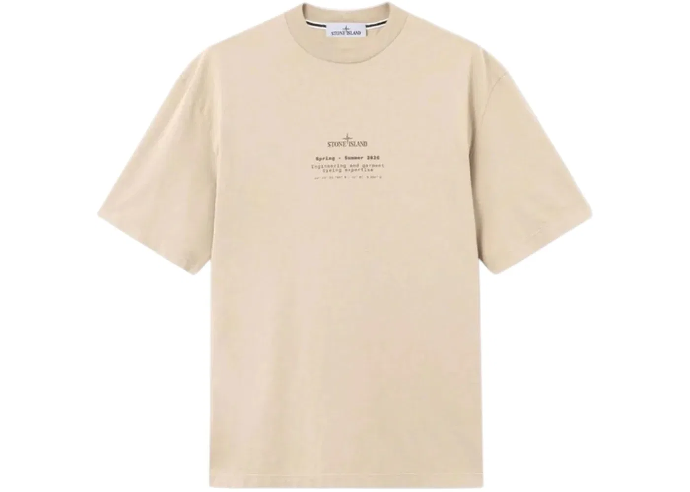 Мужская футболка с принтом Regular-Fit Stone Island, бежевый