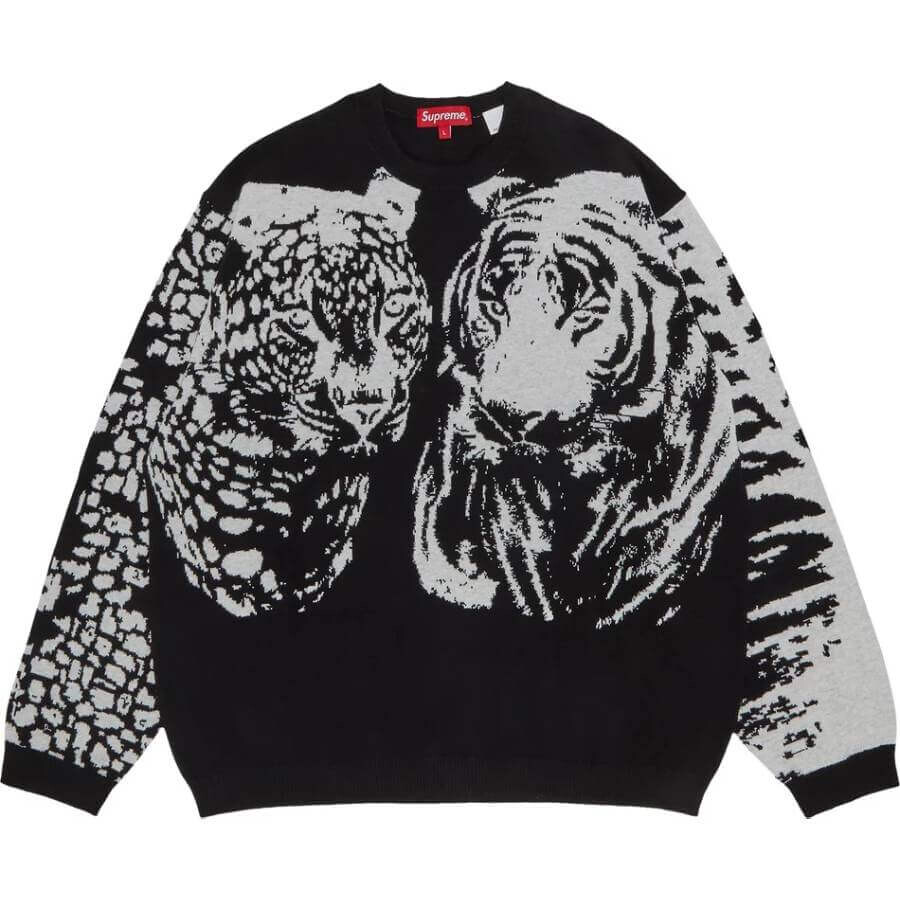 

Свитшот Supreme Big Cats Jacquard, черный