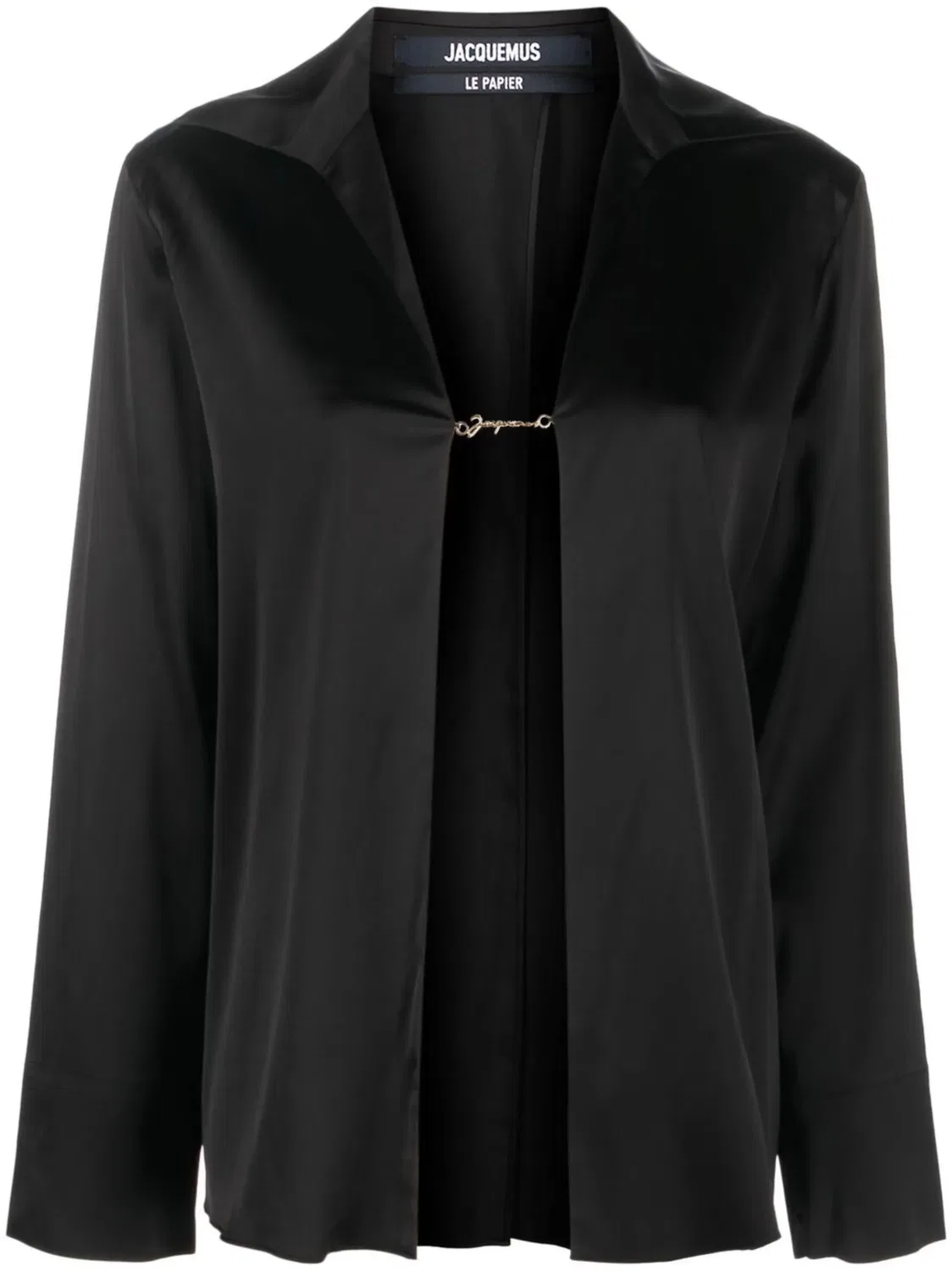 Сатиновая рубашка La Chemise Notte Jacquemus, черный