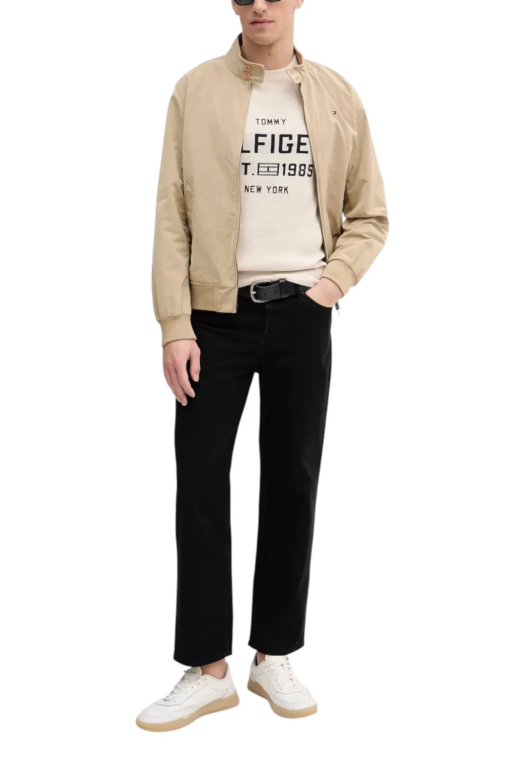 Мужской свитер с принтом Tommy Hilfiger, Beige — фото 3