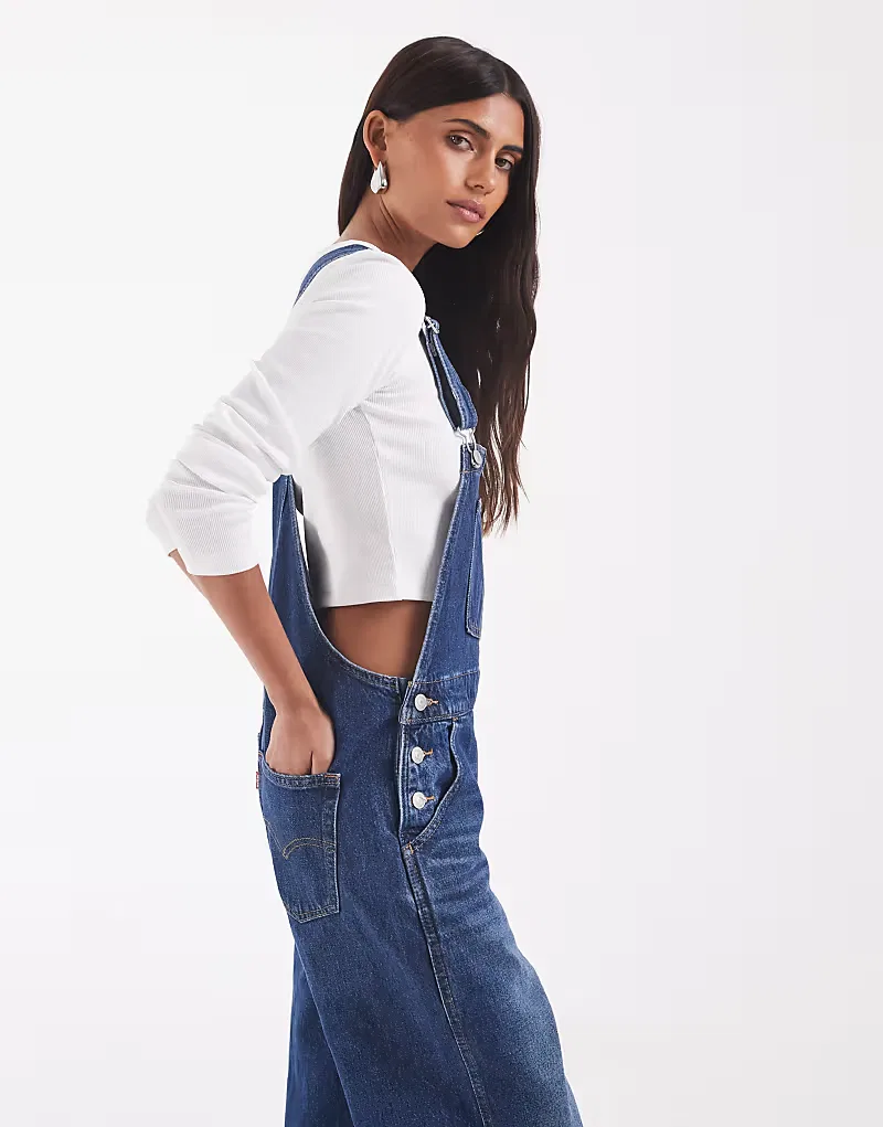 Комбинезон винтажный Levi's, средне-синий — фото 2