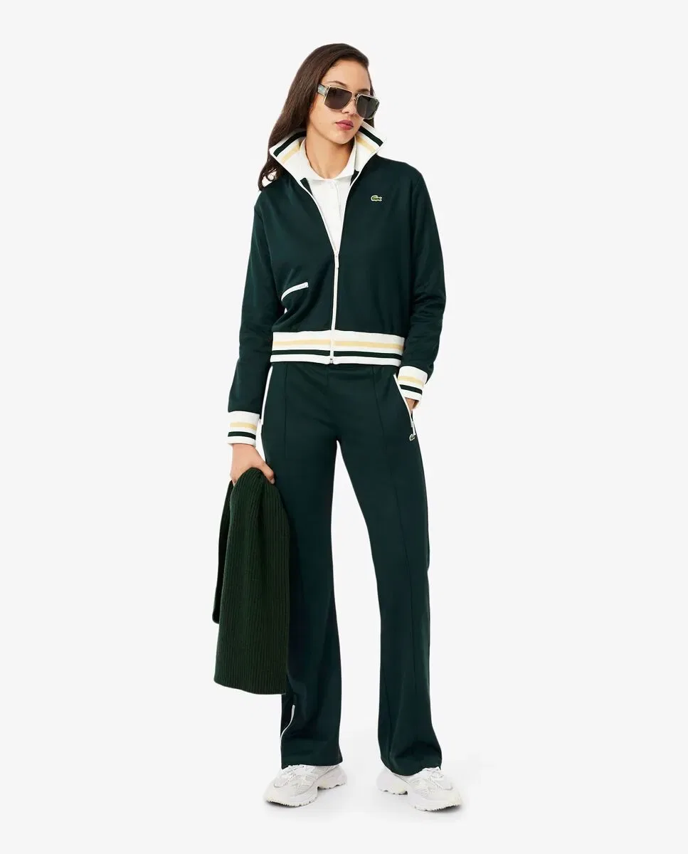 Брюки спортивные Lacoste Verde плиссированные расклешенные — фото 4