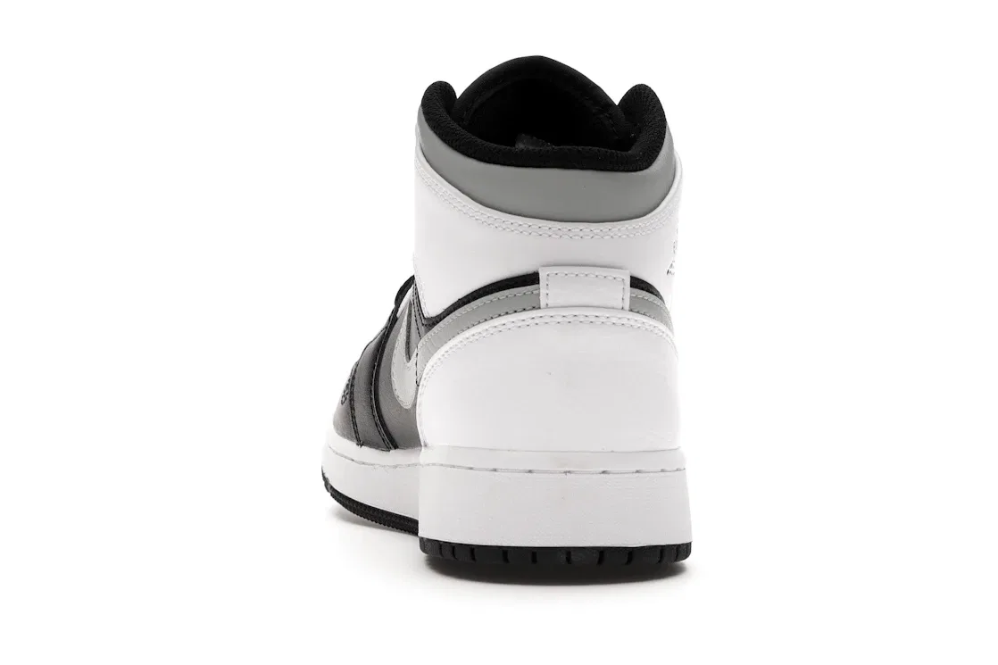 Детские кроссовки с длинным шнурком Jordan 1 Mid Jordan, Black/Medium Grey-White — фото 4