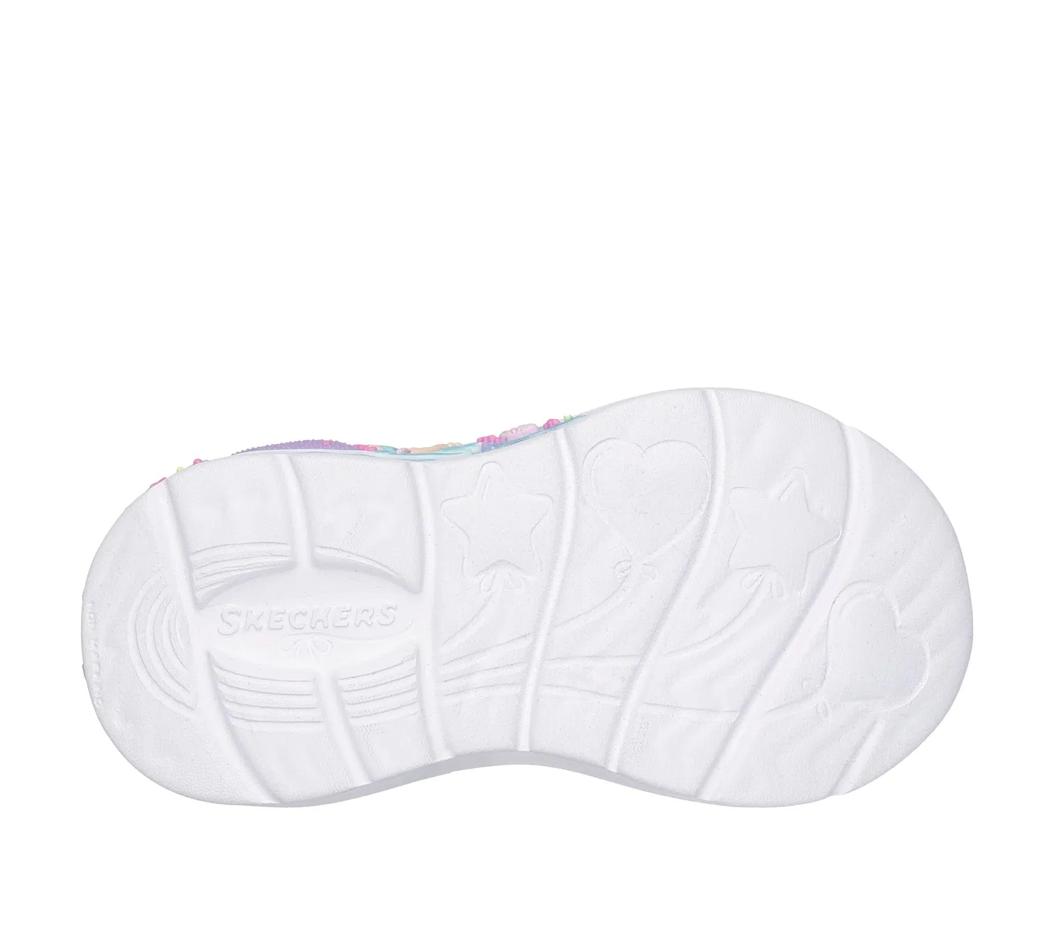 Детские кроссовки для девочек с блестками My Dreamers Lil Mermaid Skechers, Blue Sparkle Mesh Multi Trim — фото 2