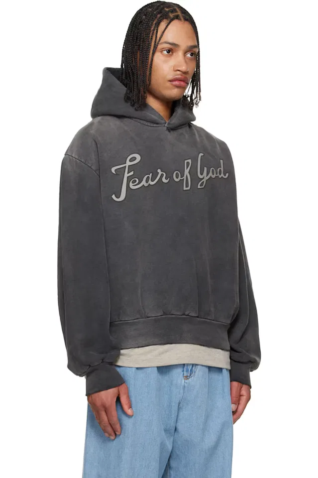 Черная классическая толстовка с рукавами реглан 26 Fear Of God — фото 2