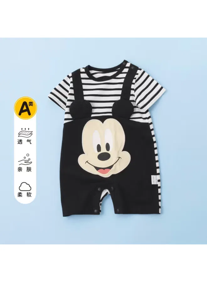 Боди-комбинезон с принтом Mickey полосатый Bornbay, карбоновый черный — фото 3