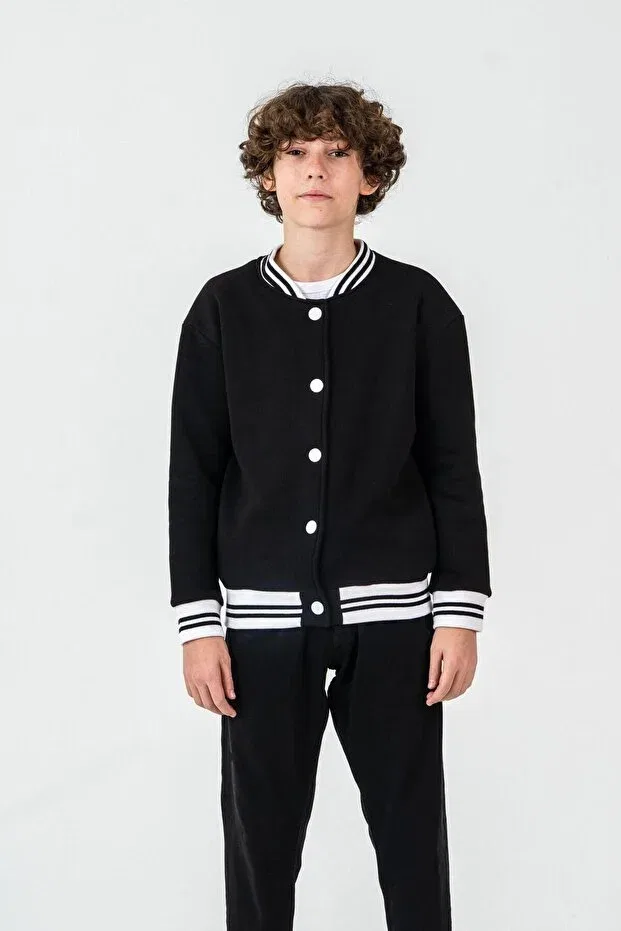 Детский жакет для мальчиков с принтом Mışıl Kids, Black