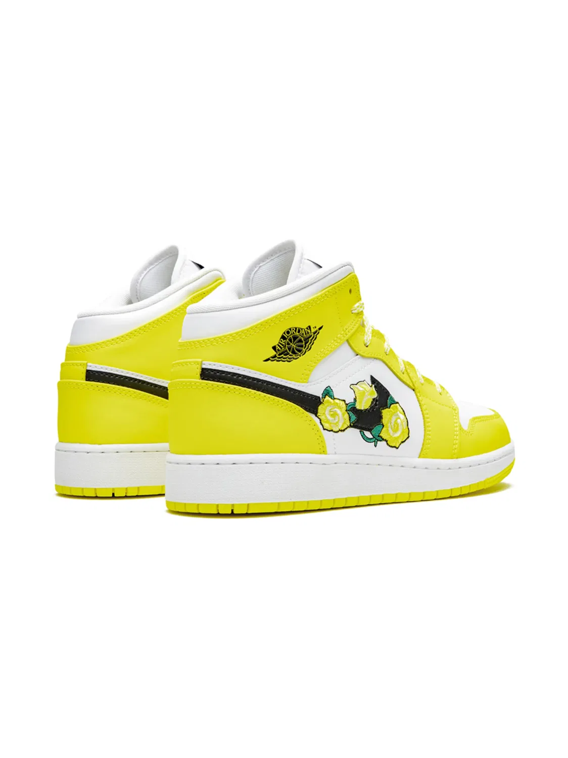 Кроссовки Air Jordan 1 Mid Динамичный Желтый — фото 3