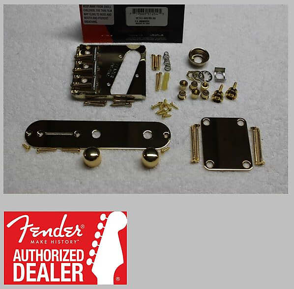 

FENDER American Telecaster Gold Body Hardware Set Vintage 3 седло USA Tele 099-0806-200