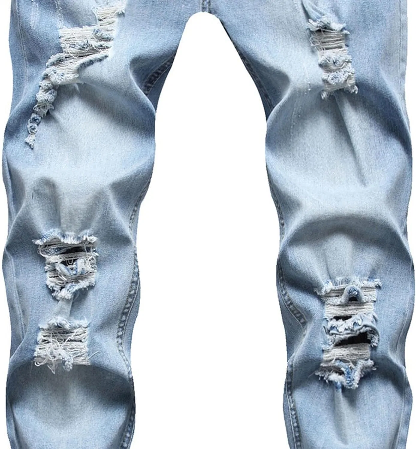 Джинсы Slim Fit Ripped, Light Blue — фото 2