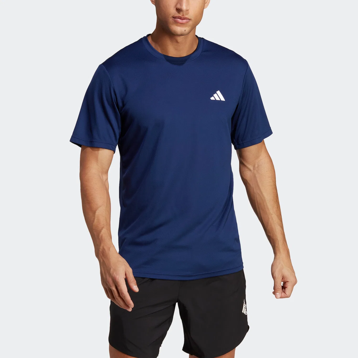 Мужская футболка с круглым вырезом Adidas Performance, Dark Blue/White — фото 4