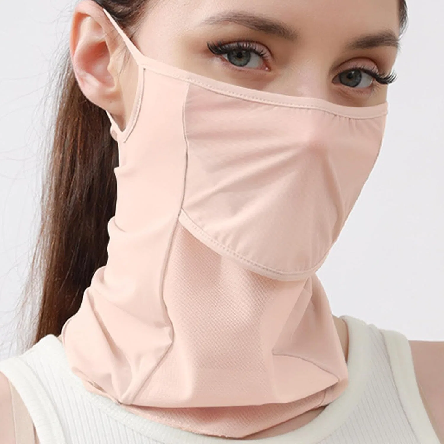 Защитная маска для лица от солнца, UPF 50+, Generisch, Pink — фото 3