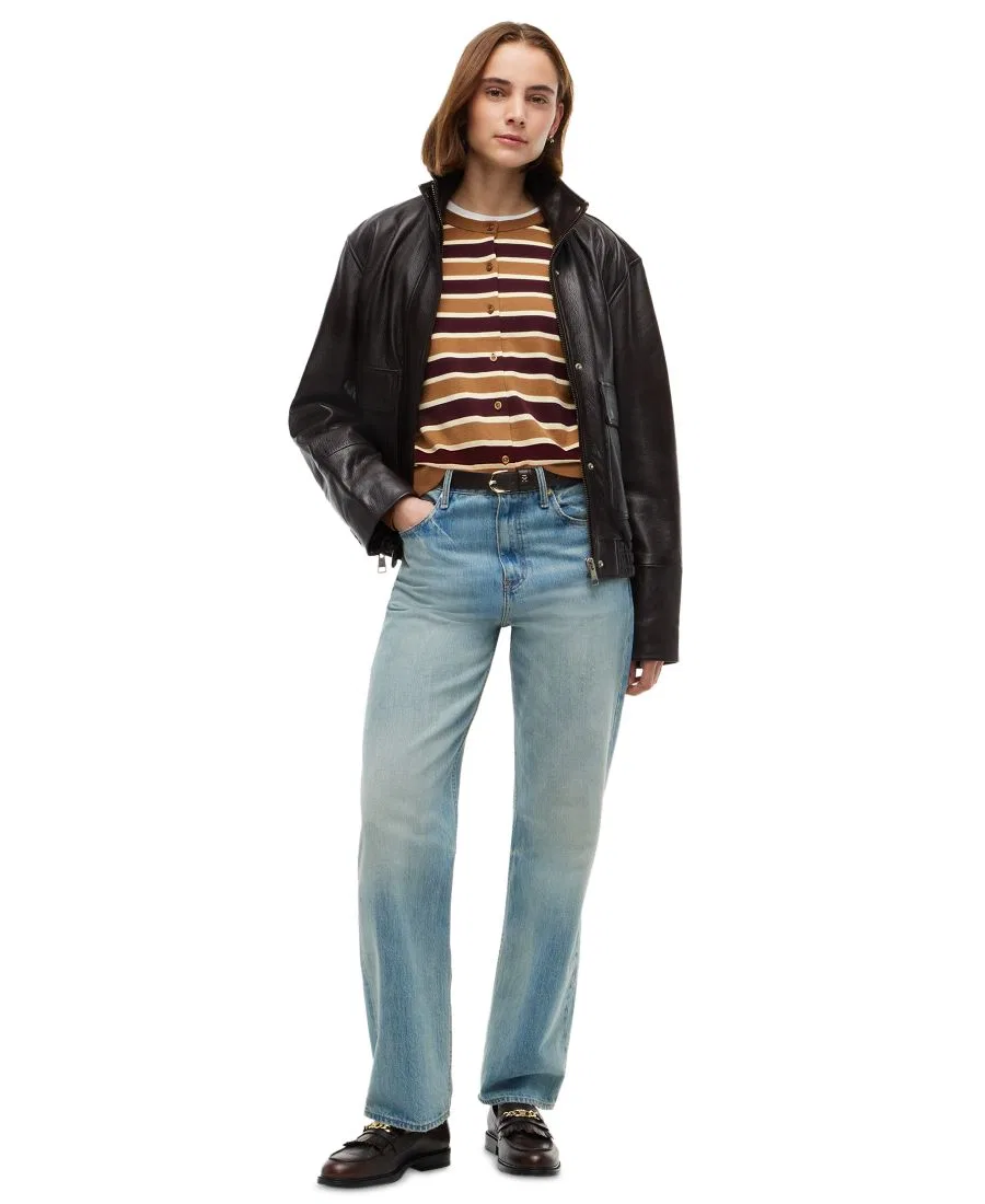 Кардиган женский с принтом в полоску Slim Fit Tommy Hilfiger, Studio Stripe Deep Burgundy Dark Khaki — фото 2