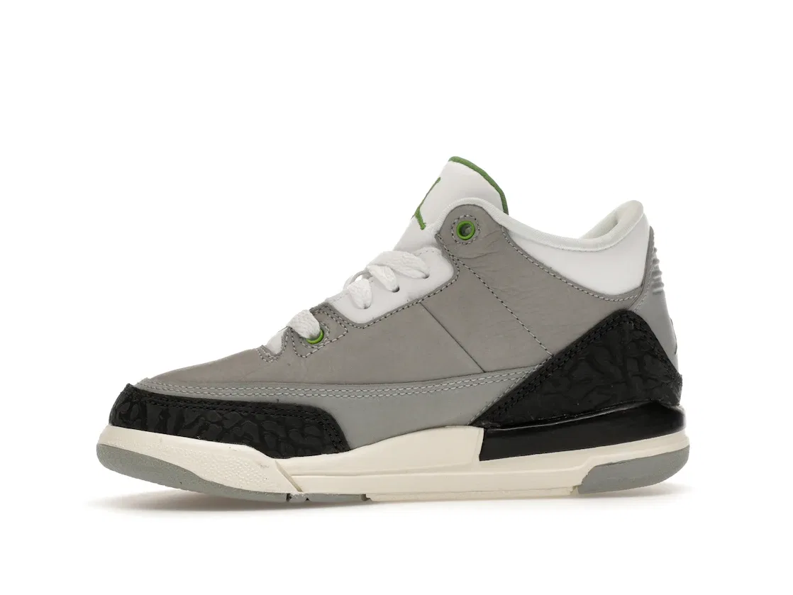 Детские кроссовки Lifestyle Jordan 3 Retro Chlorophyll Jordan, Light Smoke Grey/Chlorophyll-Black-White — фото 3