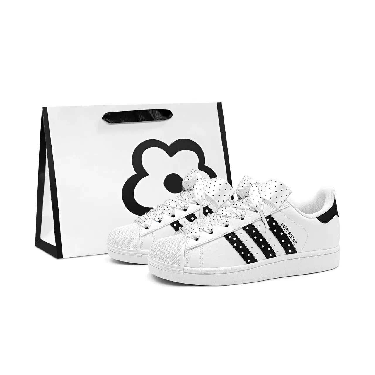 Детские кроссовки для скейтбординга с низким профилем Superstar 2 Adidas Originals, Black White