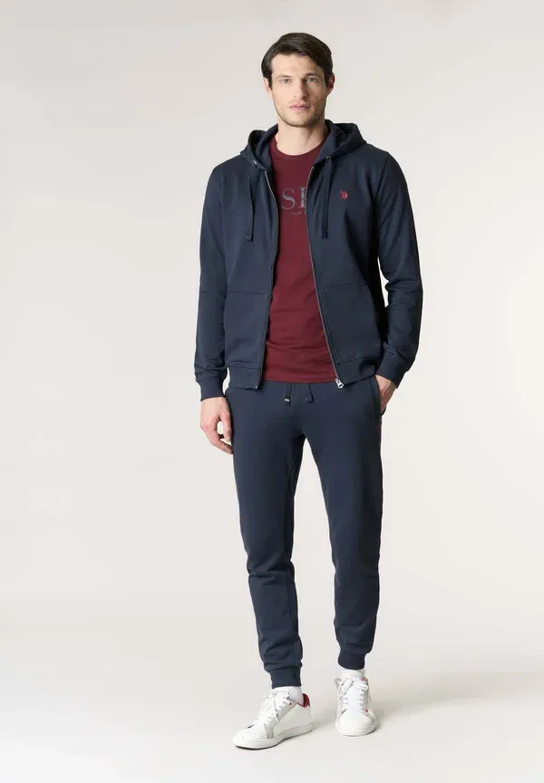 Худи на молнии 100% хлопок Zip-up sweatshirt U.S. Polo Assn., Blu, синий — фото 2