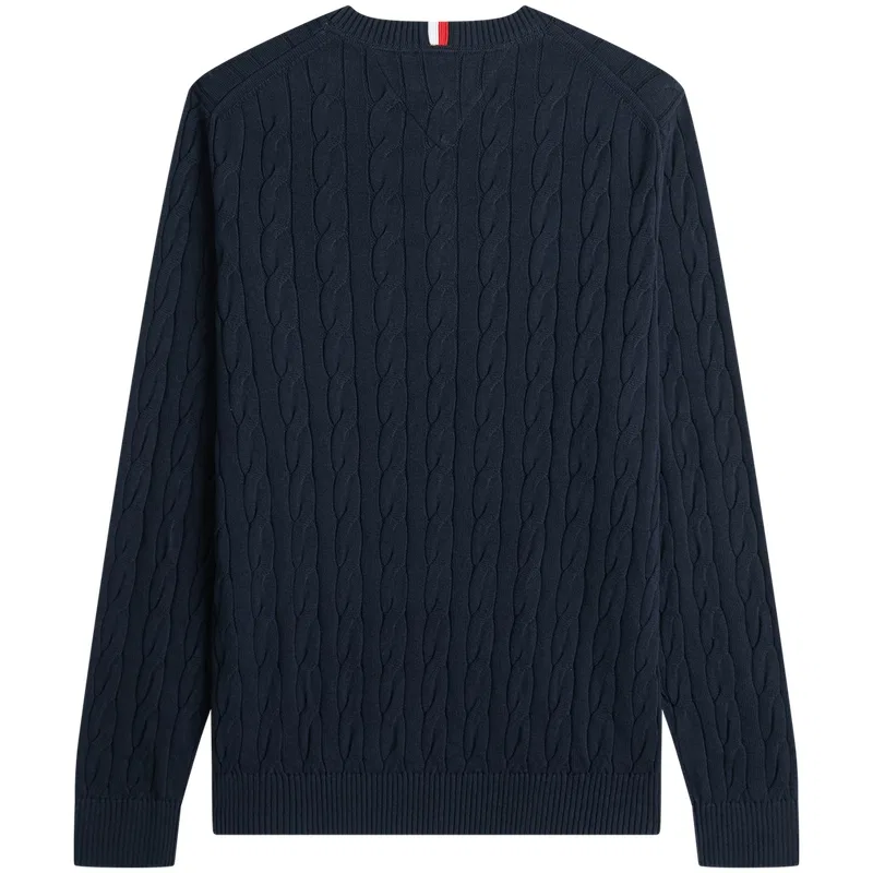 Мужской свитер с круглым вырезом Navy Blue DW5 Tommy Hilfiger — фото 4