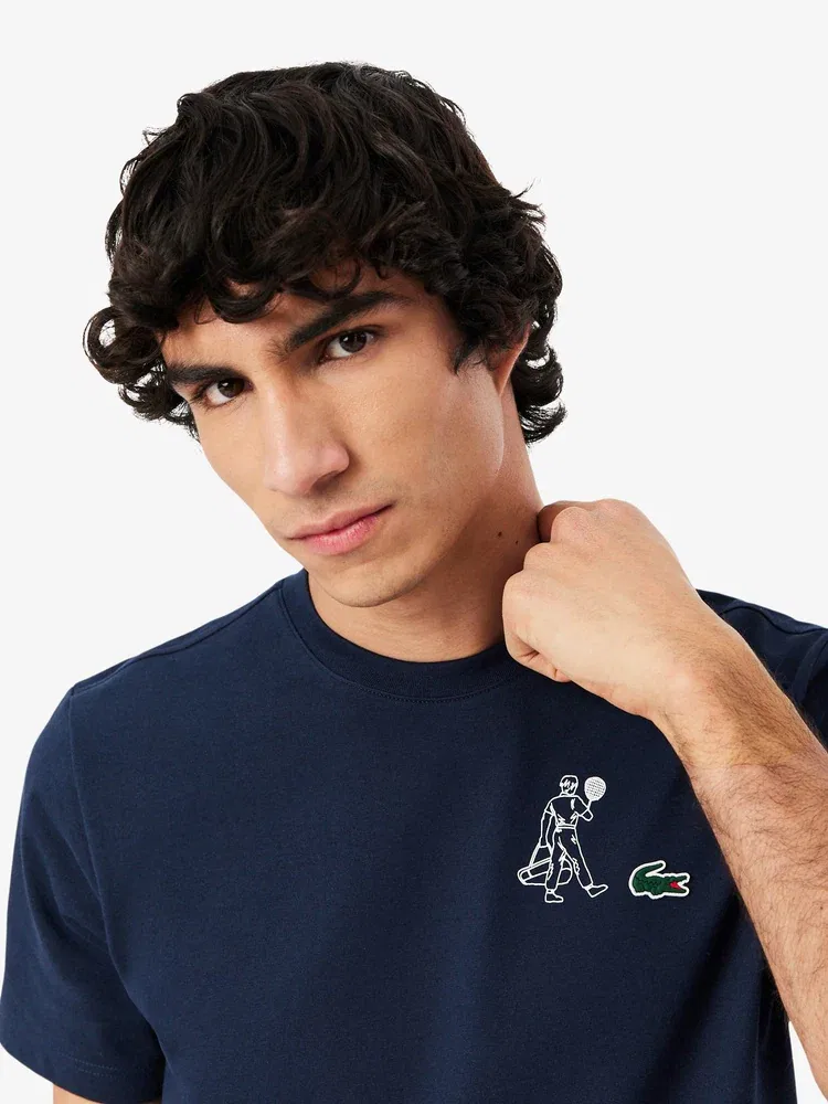 Футболка с графическим принтом, Tennis Heritage LACOSTE, Navy — фото 2