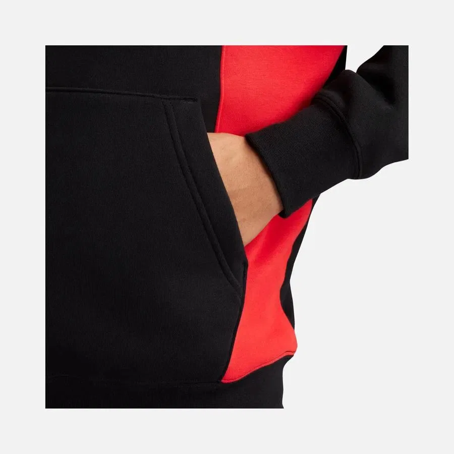 Мужской свитшот-худи с капюшоном из флиса Nike Sportswear Swoosh Air Graphic Fleece Pullover Hoodie, Черный — фото 3