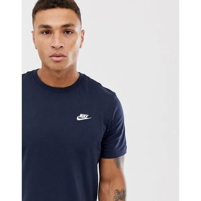 Мужская хлопковая футболка Sportswear Nike, Dunkelblau — фото 4